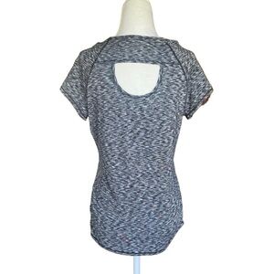 Calvin Klein Performance Quick Dry Workout Space Dye Cap Sleeve Tee Black